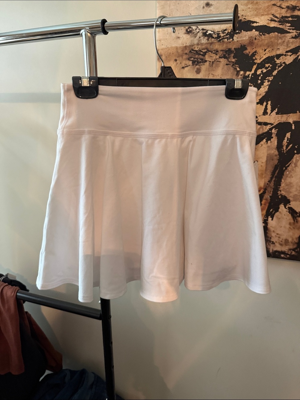 Beyond Yoga White Circle Skater Skort